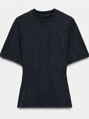 Zara Women’s Dark Embellished T-Shirt